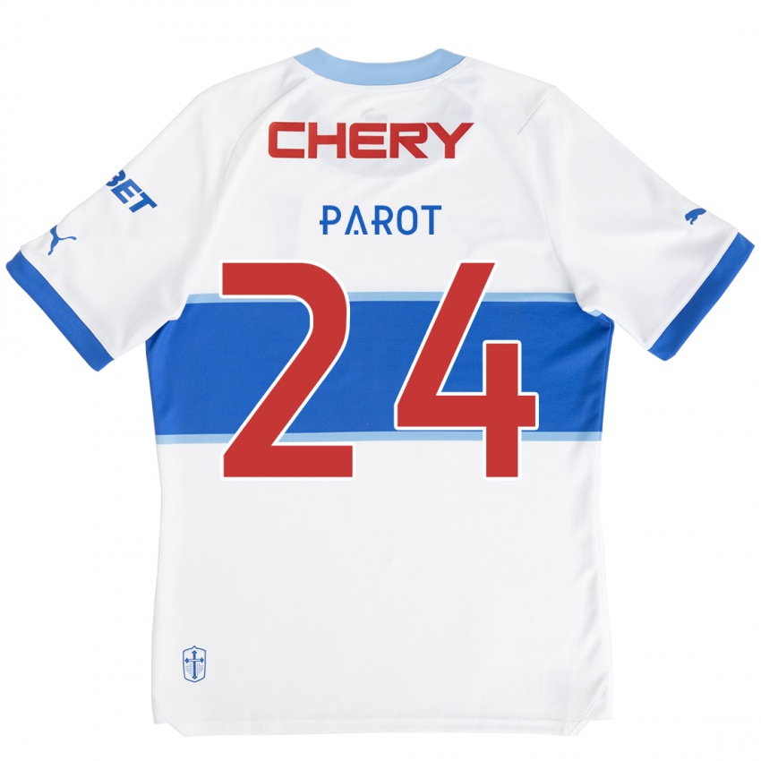 Dames Alfonso Parot #24 Wit Blauw Thuisshirt Thuistenue 2024/25 T-Shirt