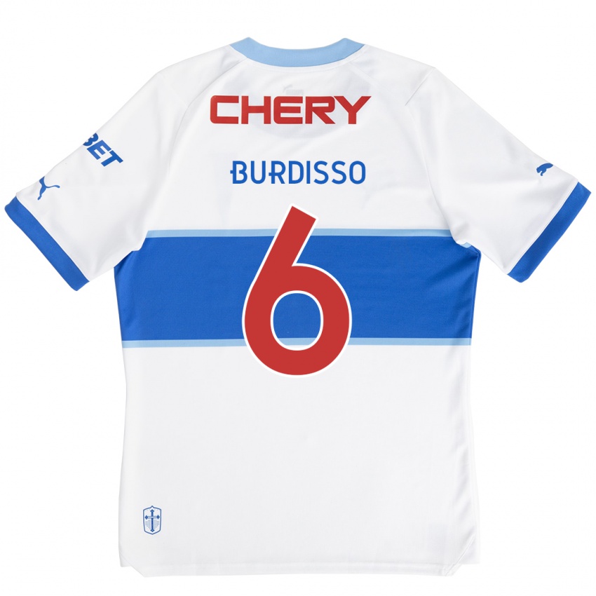 Dames Guillermo Burdisso #6 Wit Blauw Thuisshirt Thuistenue 2024/25 T-Shirt