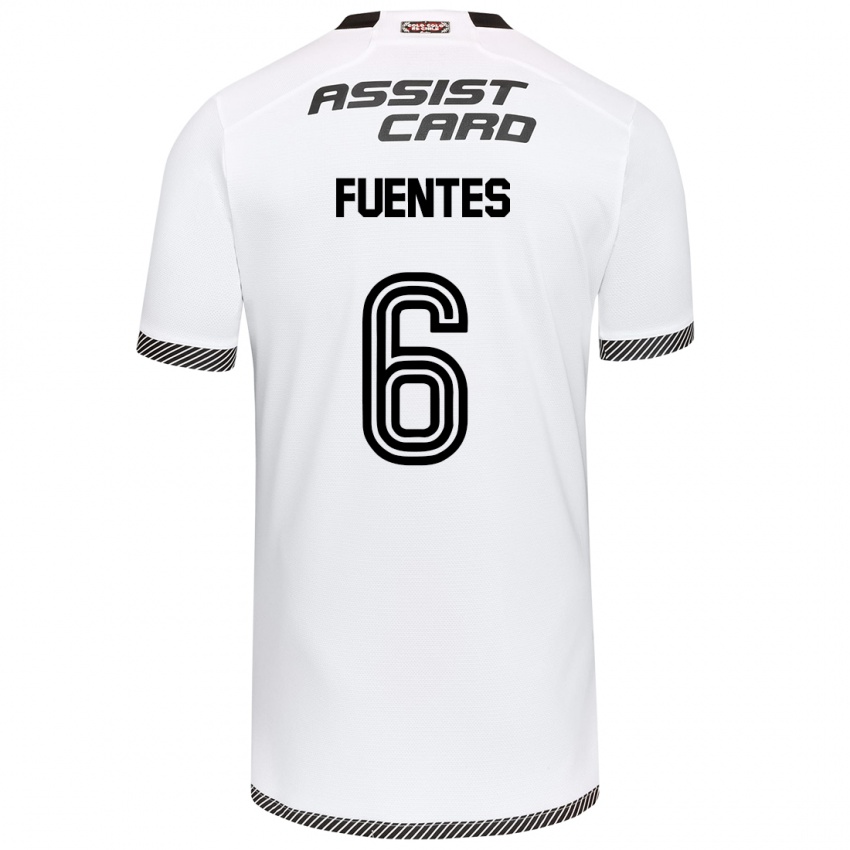 Dames César Fuentes #6 Wit Zwart Thuisshirt Thuistenue 2024/25 T-Shirt