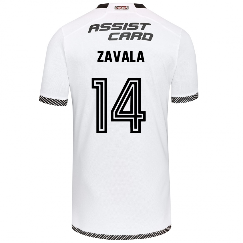 Dames Cristián Zavala #14 Wit Zwart Thuisshirt Thuistenue 2024/25 T-Shirt