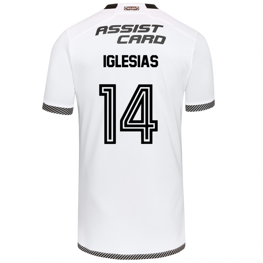 Dames Luciano Iglesias #14 Wit Zwart Thuisshirt Thuistenue 2024/25 T-Shirt