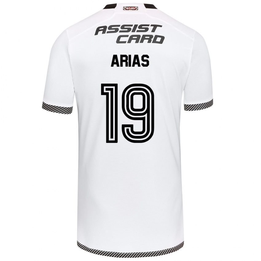 Dames Bastián Arias #19 Wit Zwart Thuisshirt Thuistenue 2024/25 T-Shirt