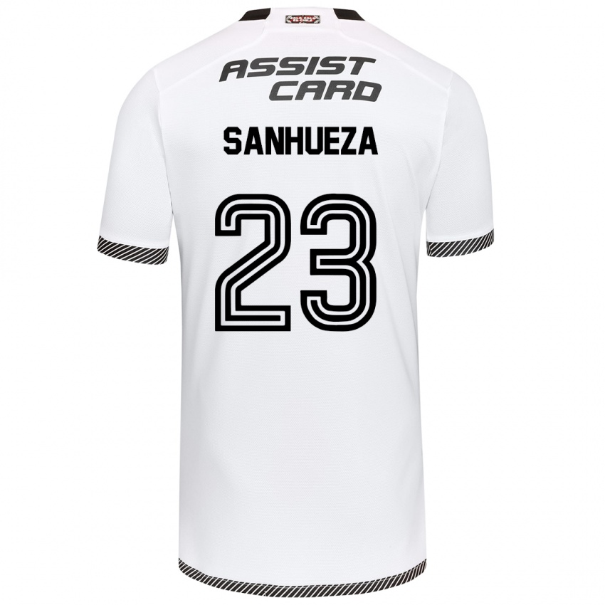 Dames Nicol Sanhueza #23 Wit Zwart Thuisshirt Thuistenue 2024/25 T-Shirt