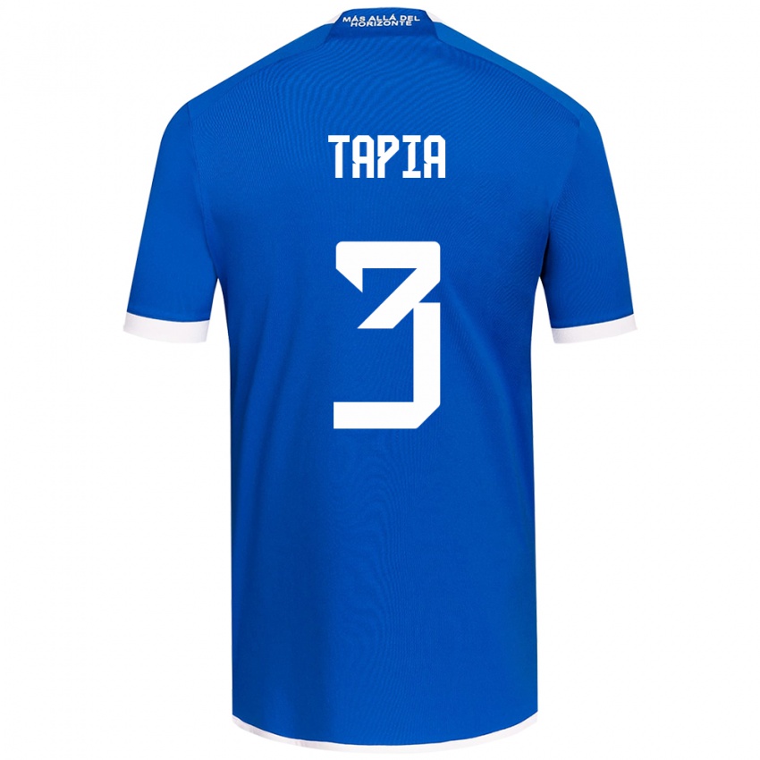 Dames Ignacio Tapia #3 Blauw Wit Thuisshirt Thuistenue 2024/25 T-Shirt