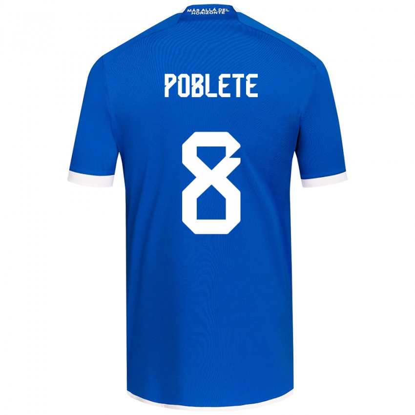 Dames Israel Poblete #8 Blauw Wit Thuisshirt Thuistenue 2024/25 T-Shirt