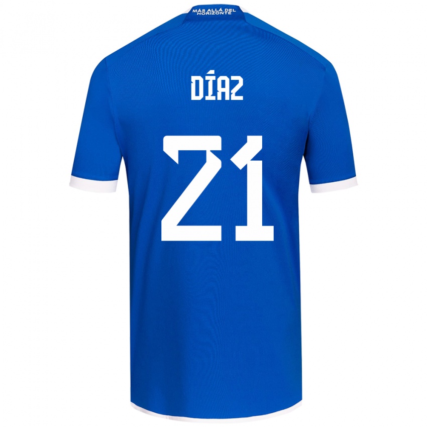 Dames Marcelo Díaz #21 Blauw Wit Thuisshirt Thuistenue 2024/25 T-Shirt