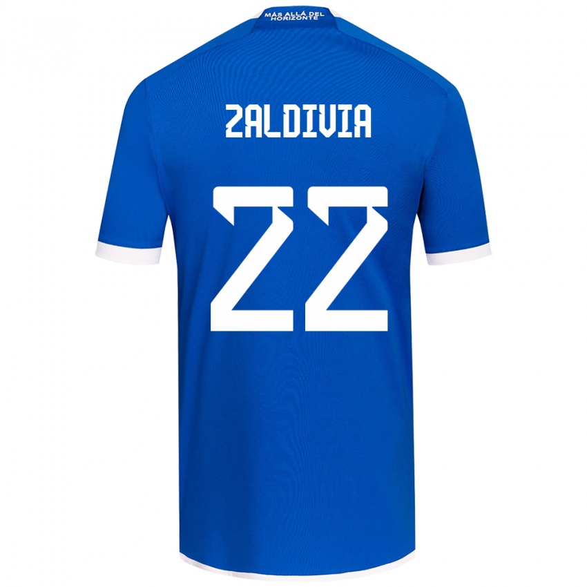 Dames Matías Zaldivia #22 Blauw Wit Thuisshirt Thuistenue 2024/25 T-Shirt