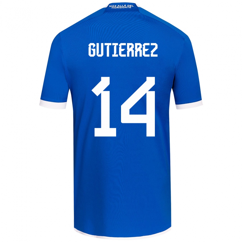 Dames Ana Gutiérrez #14 Blauw Wit Thuisshirt Thuistenue 2024/25 T-Shirt