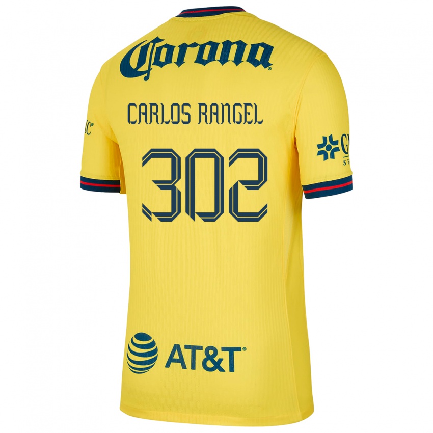 Dames Juan Carlos Rangel #302 Geel Blauw Thuisshirt Thuistenue 2024/25 T-Shirt