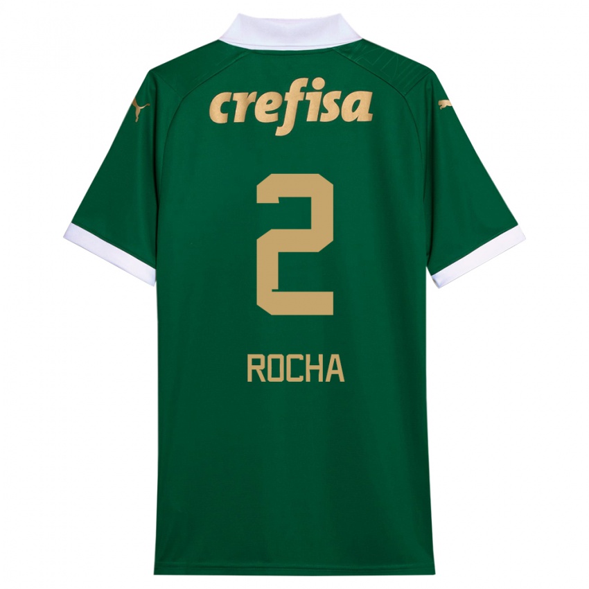 Dames Marcos Rocha #2 Groen Wit Thuisshirt Thuistenue 2024/25 T-Shirt