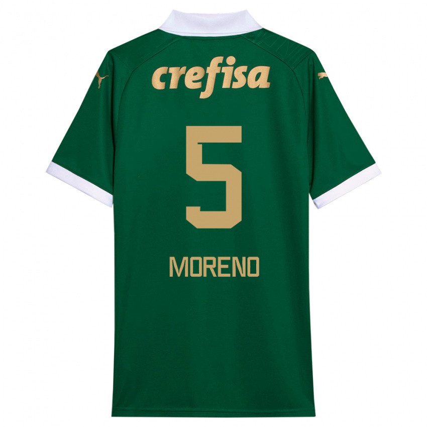 Dames Anibal Moreno #5 Groen Wit Thuisshirt Thuistenue 2024/25 T-Shirt