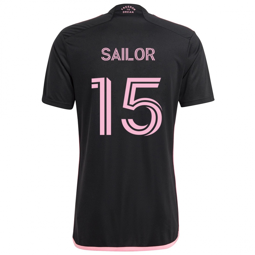 Dames Ryan Sailor #15 Zwart Uitshirt Uittenue 2024/25 T-Shirt