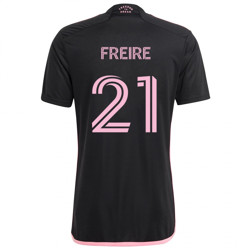 Dames Nicolas Freire #21 Zwart Uitshirt Uittenue 2024/25 T-Shirt