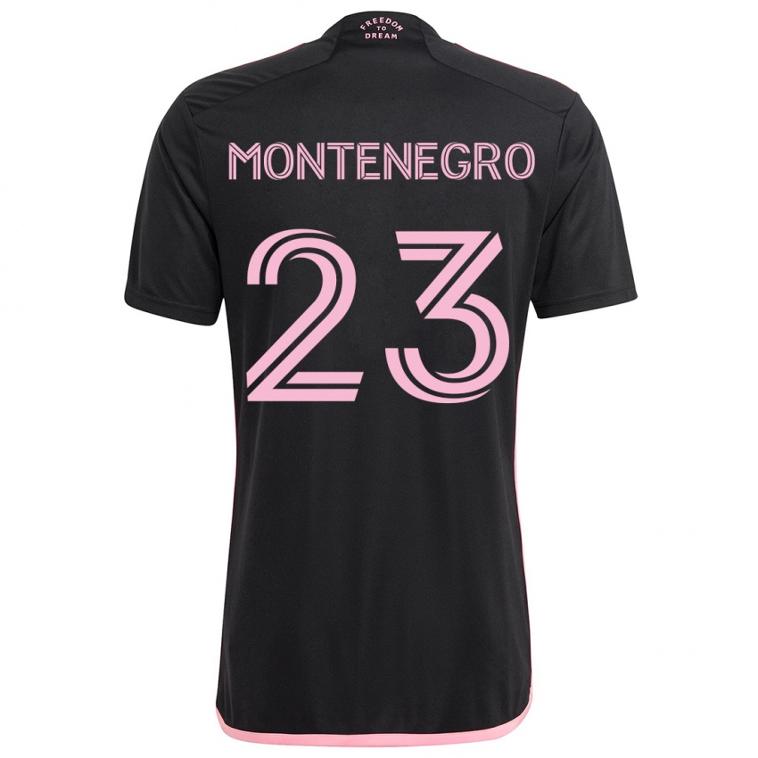 Dames Ricardo Montenegro #23 Zwart Uitshirt Uittenue 2024/25 T-Shirt