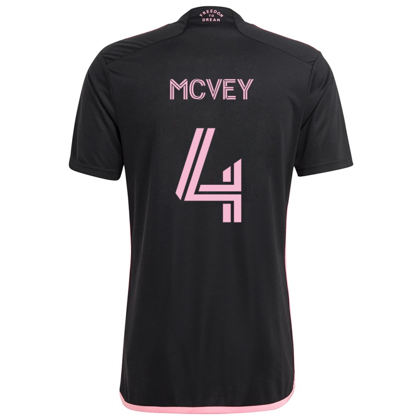 Dames Christopher Mcvey #4 Zwart Uitshirt Uittenue 2024/25 T-Shirt