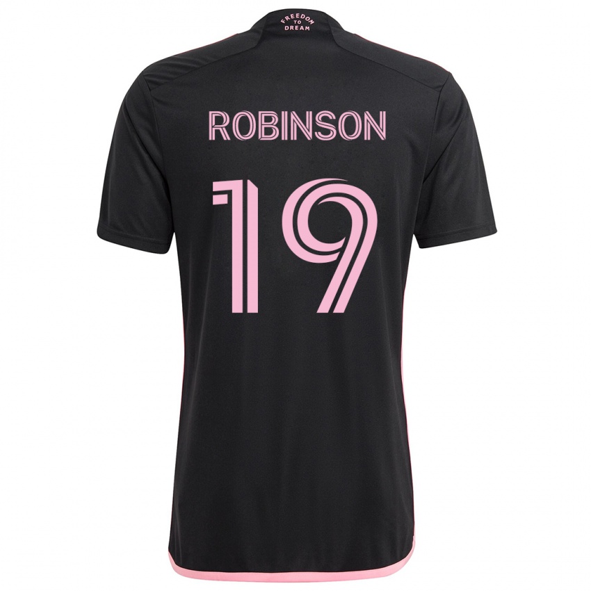 Dames Robbie Robinson #19 Zwart Uitshirt Uittenue 2024/25 T-Shirt