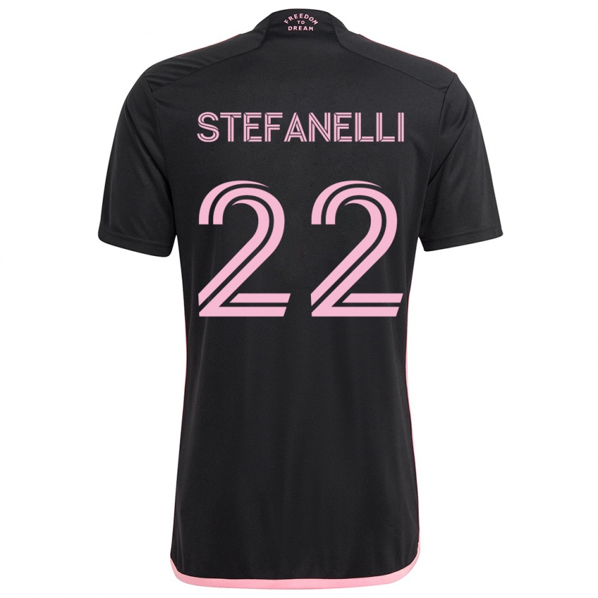 Dames Nicolás Stefanelli #22 Zwart Uitshirt Uittenue 2024/25 T-Shirt