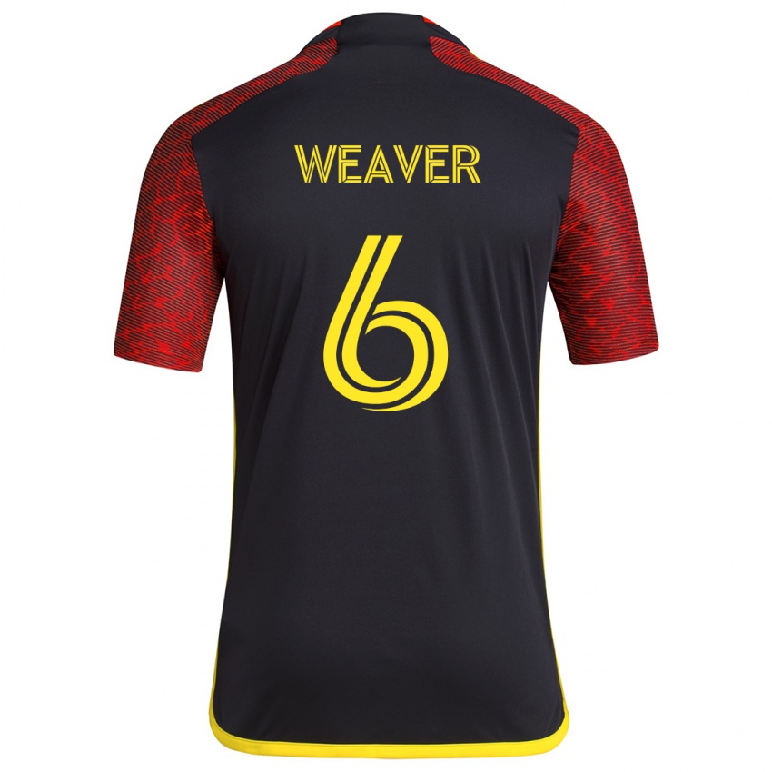 Dames Morgan Weaver #6 Rood Zwart Uitshirt Uittenue 2024/25 T-Shirt