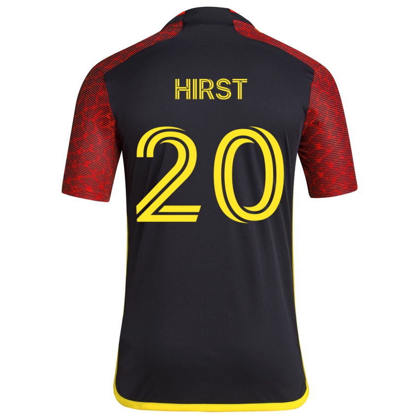 Dames Sophie Hirst #20 Rood Zwart Uitshirt Uittenue 2024/25 T-Shirt