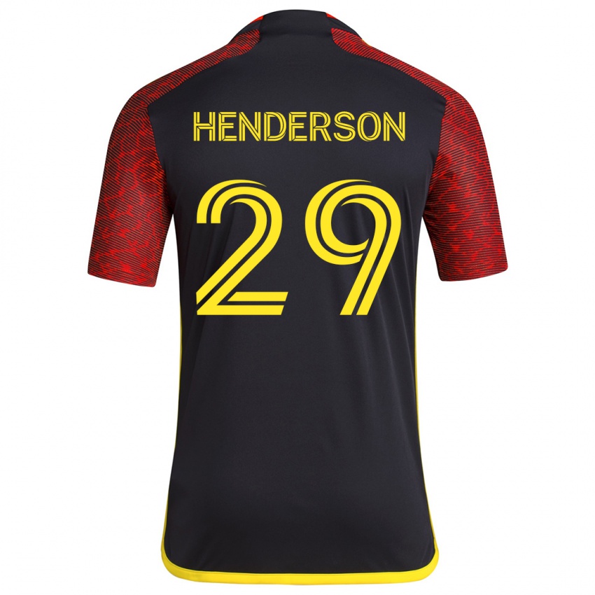 Dames Anna Henderson #29 Rood Zwart Uitshirt Uittenue 2024/25 T-Shirt