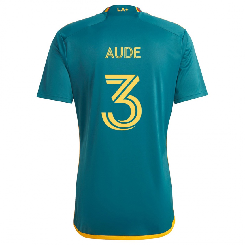 Dames Julián Aude #3 Groen Geel Uitshirt Uittenue 2024/25 T-Shirt