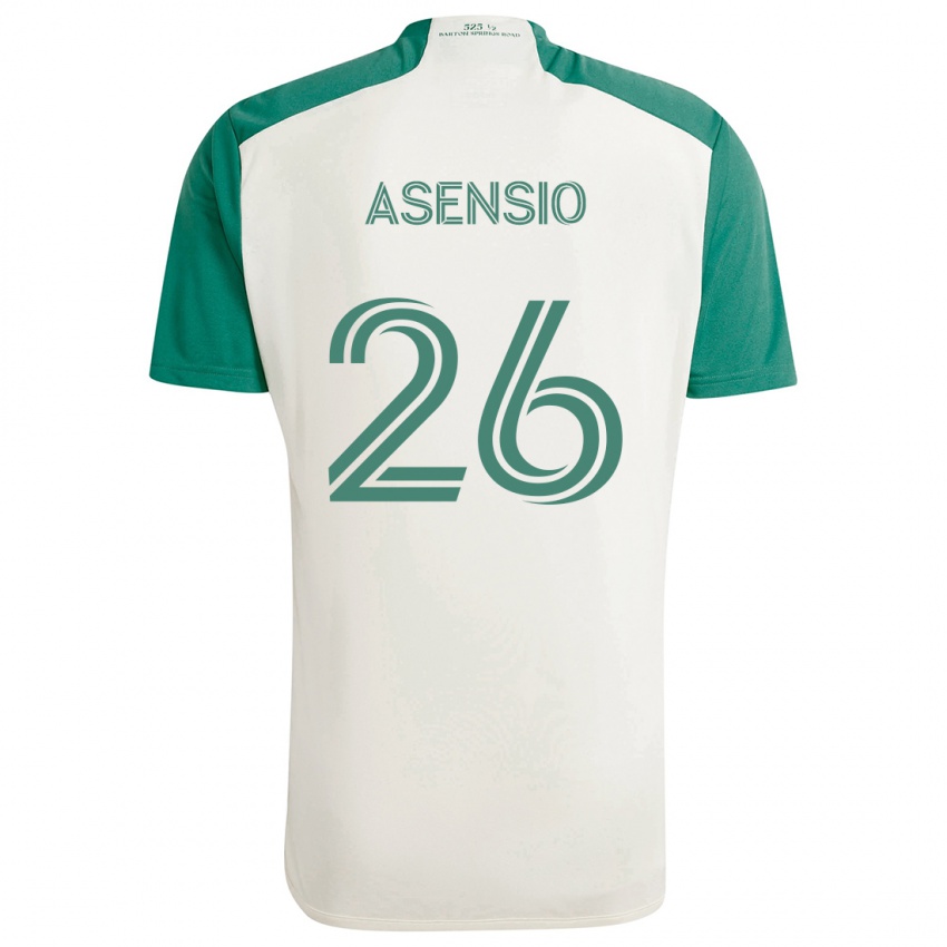 Dames Charlie Asensio #26 Bruine Kleuren Groen Uitshirt Uittenue 2024/25 T-Shirt