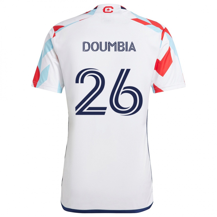 Dames Ousmane Doumbia #26 Wit Rood Blauw Uitshirt Uittenue 2024/25 T-Shirt