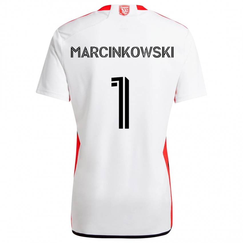 Dames Jt Marcinkowski #1 Wit Rood Uitshirt Uittenue 2024/25 T-Shirt