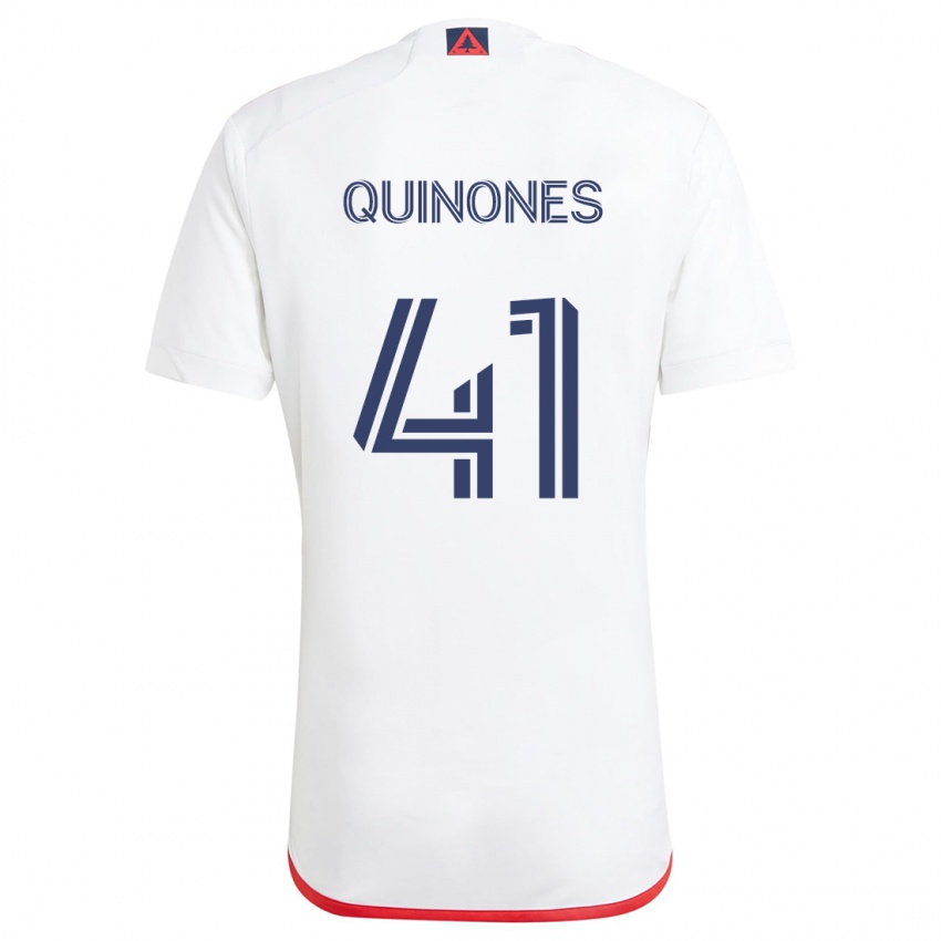 Dames Colby Quiñónes #41 Wit Rood Uitshirt Uittenue 2024/25 T-Shirt