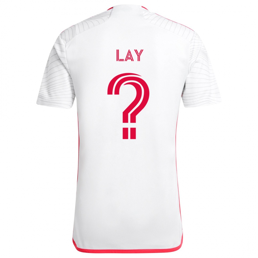 Dames Mikey Lay #0 Wit Rood Uitshirt Uittenue 2024/25 T-Shirt