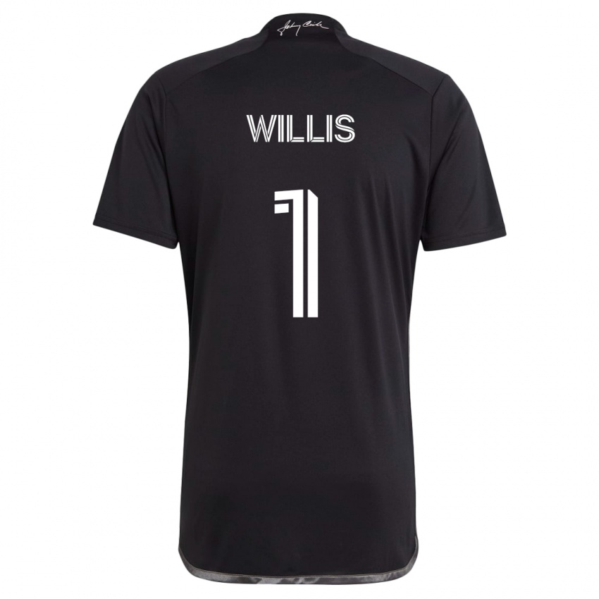 Dames Joe Willis #1 Zwart Uitshirt Uittenue 2024/25 T-Shirt