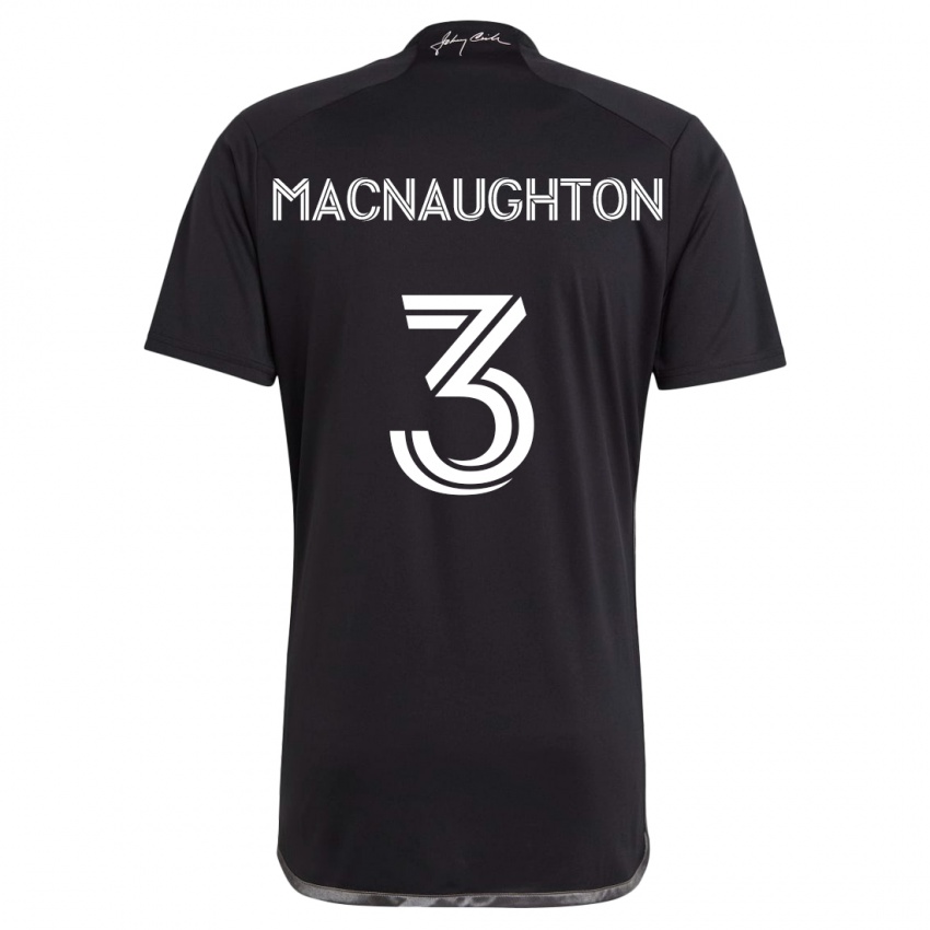 Dames Lukas Macnaughton #3 Zwart Uitshirt Uittenue 2024/25 T-Shirt