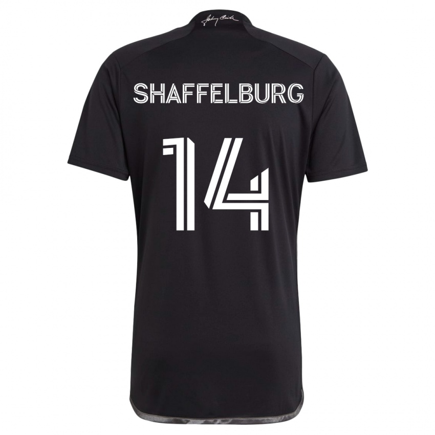 Dames Jacob Shaffelburg #14 Zwart Uitshirt Uittenue 2024/25 T-Shirt