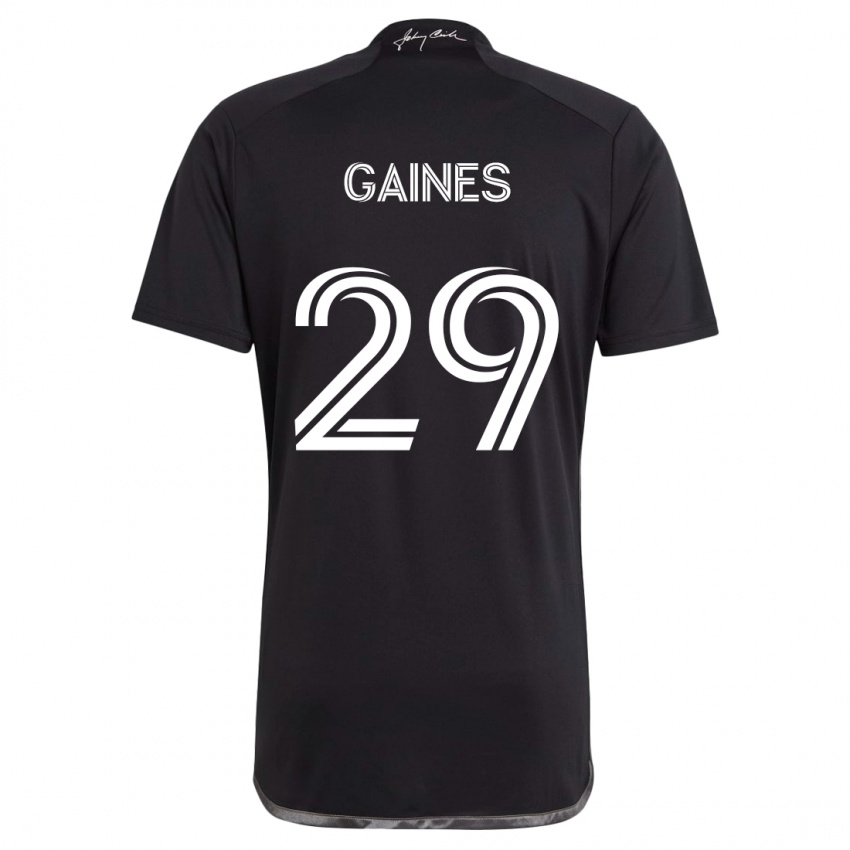 Dames Julian Gaines #29 Zwart Uitshirt Uittenue 2024/25 T-Shirt