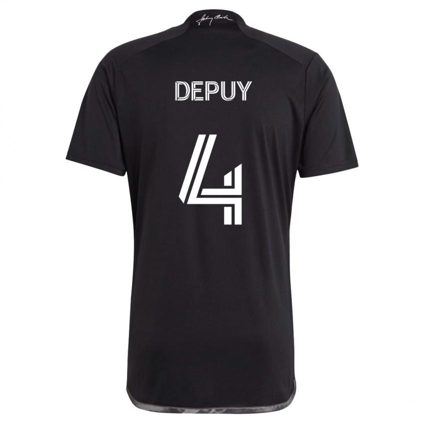 Dames Nick Depuy #4 Zwart Uitshirt Uittenue 2024/25 T-Shirt