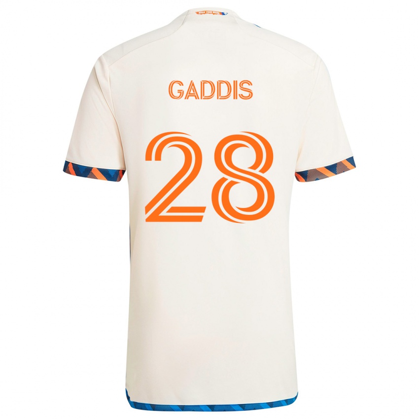 Dames Raymon Gaddis #28 Wit Oranje Uitshirt Uittenue 2024/25 T-Shirt