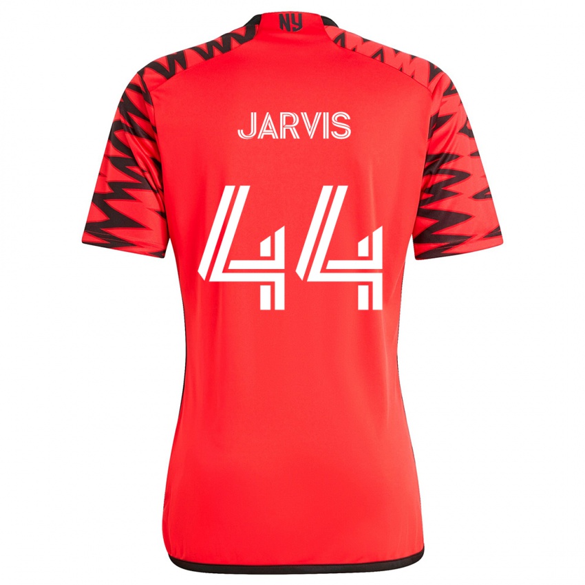 Dames Aiden Jarvis #44 Rood Zwart Wit Uitshirt Uittenue 2024/25 T-Shirt