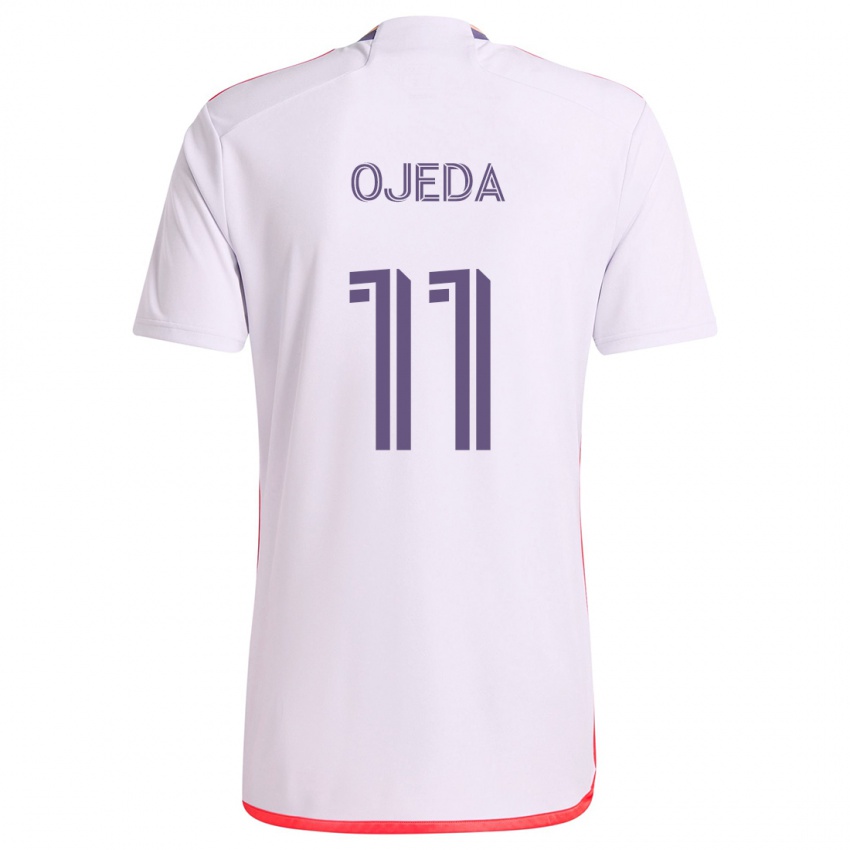 Dames Martín Ojeda #11 Wit Rood Paars Uitshirt Uittenue 2024/25 T-Shirt