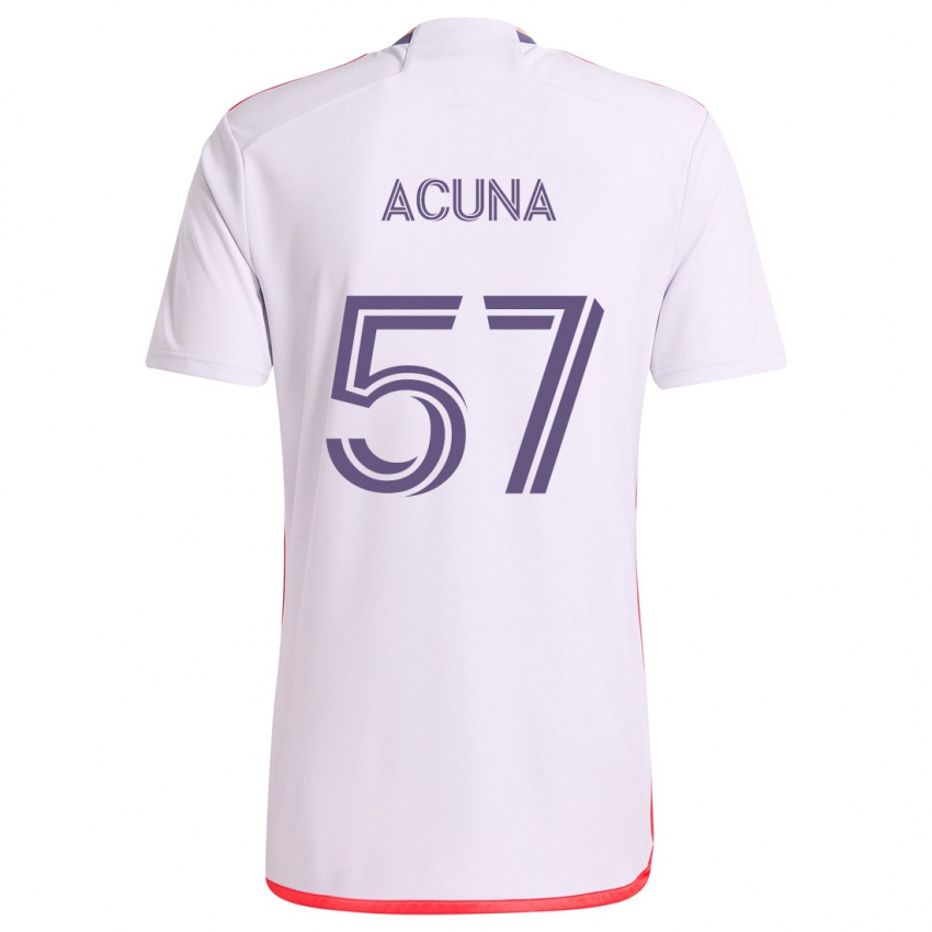 Dames Cristofer Acuña #57 Wit Rood Paars Uitshirt Uittenue 2024/25 T-Shirt