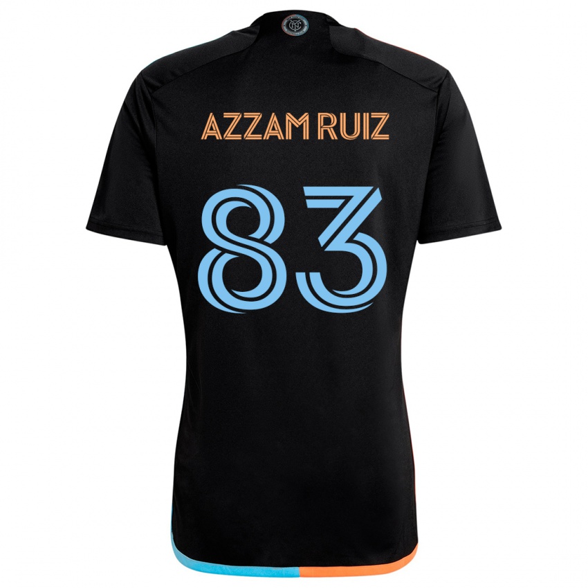 Dames Camil Azzam Ruiz #83 Zwart Oranje Blauw Uitshirt Uittenue 2024/25 T-Shirt