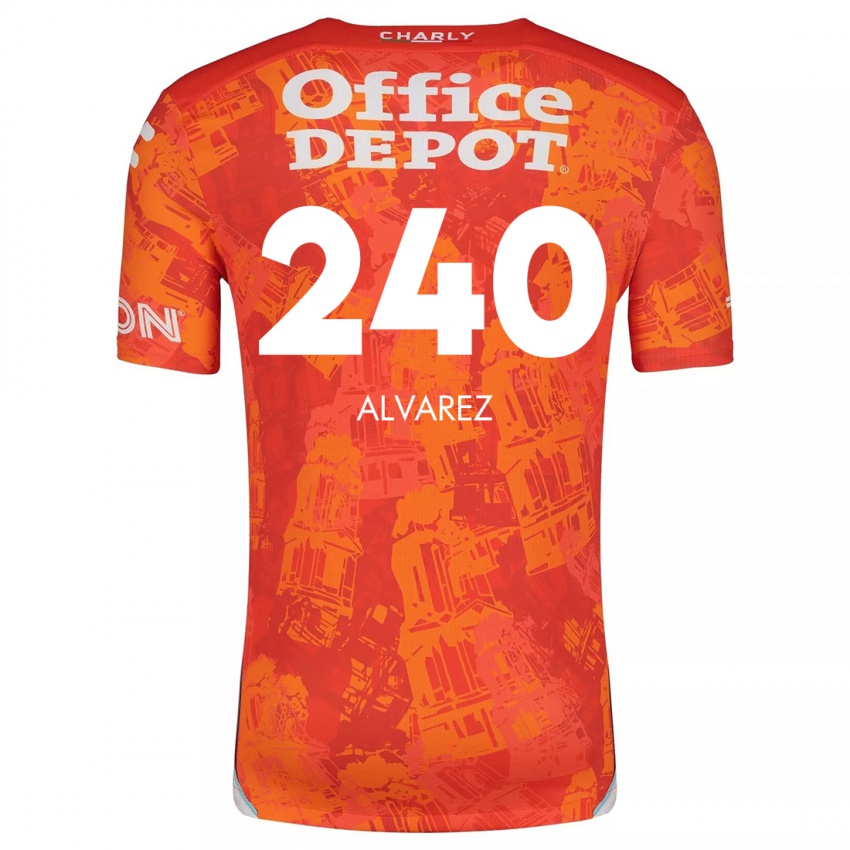 Dames Gael Álvarez #240 Oranje Wit Uitshirt Uittenue 2024/25 T-Shirt