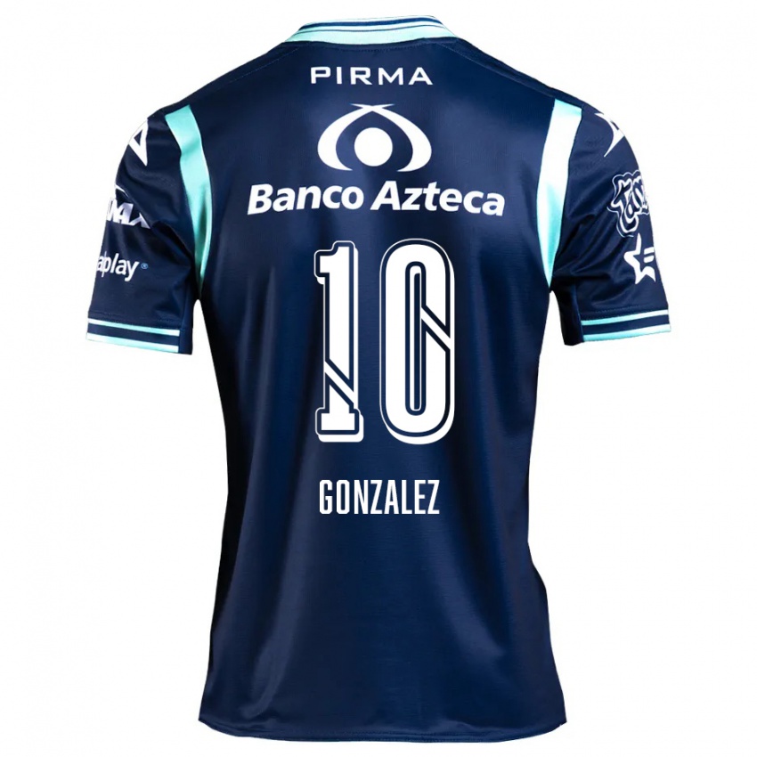 Dames Jair Gonzalez #10 Marineblauw Uitshirt Uittenue 2024/25 T-Shirt