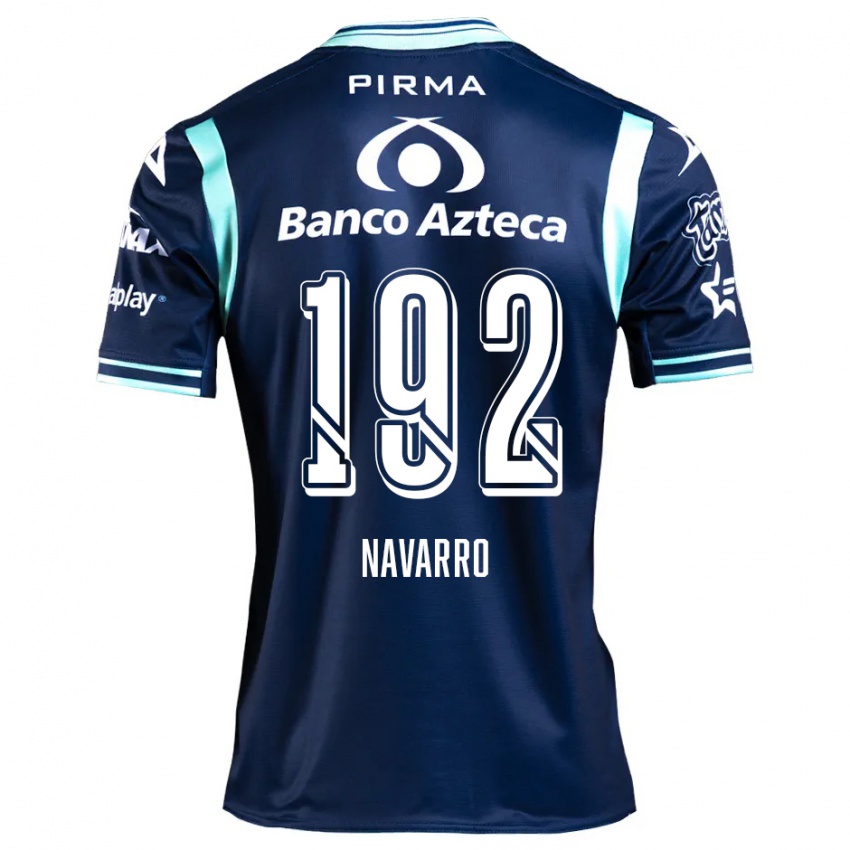 Dames Eduardo Navarro #192 Marineblauw Uitshirt Uittenue 2024/25 T-Shirt