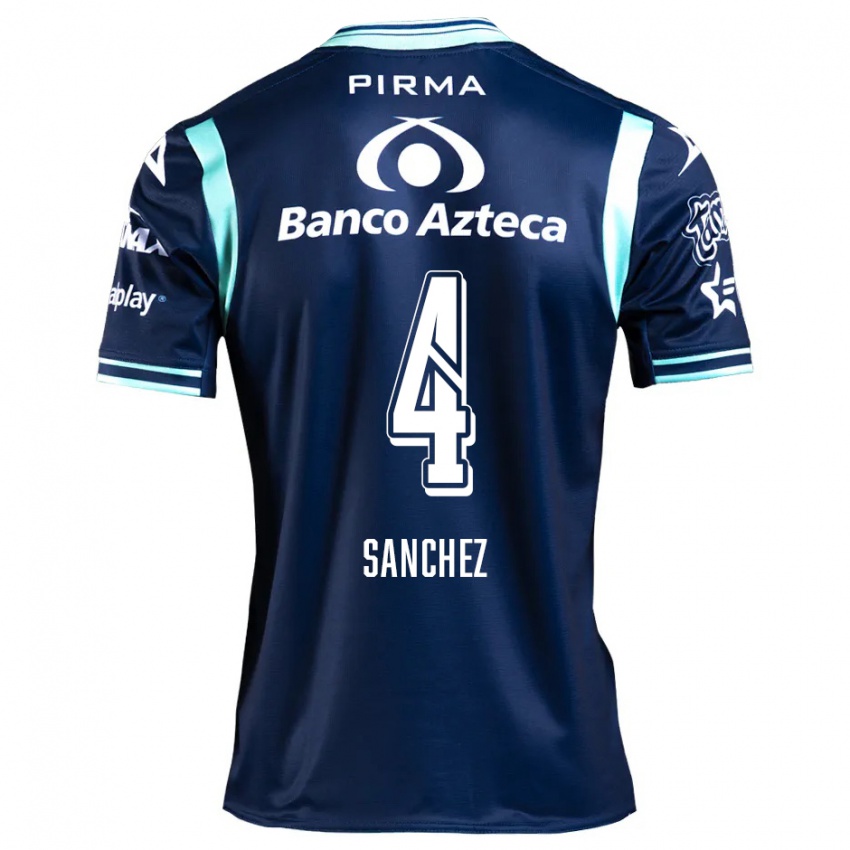 Dames Liliana Sánchez #4 Marineblauw Uitshirt Uittenue 2024/25 T-Shirt