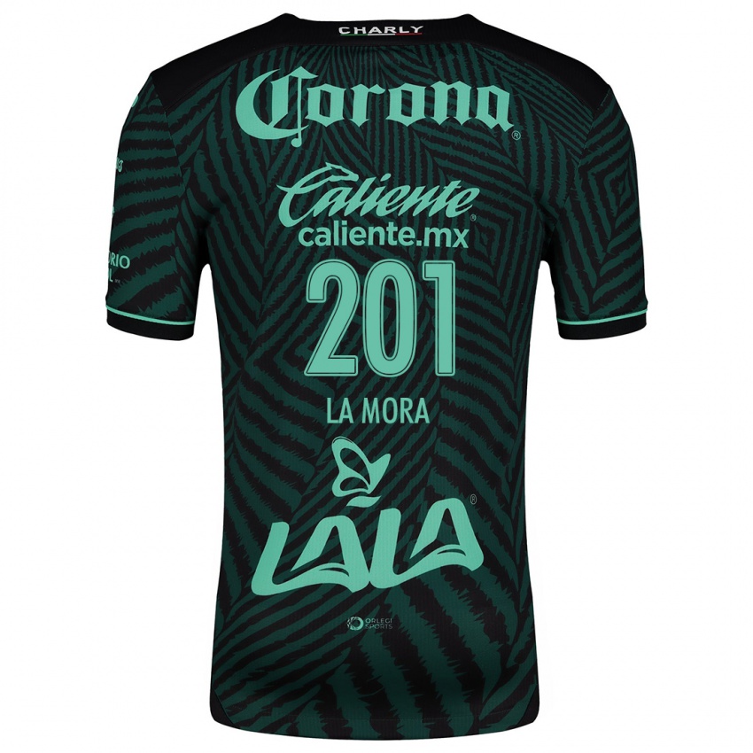 Dames Luis De La Mora #201 Zwart Groen Uitshirt Uittenue 2024/25 T-Shirt