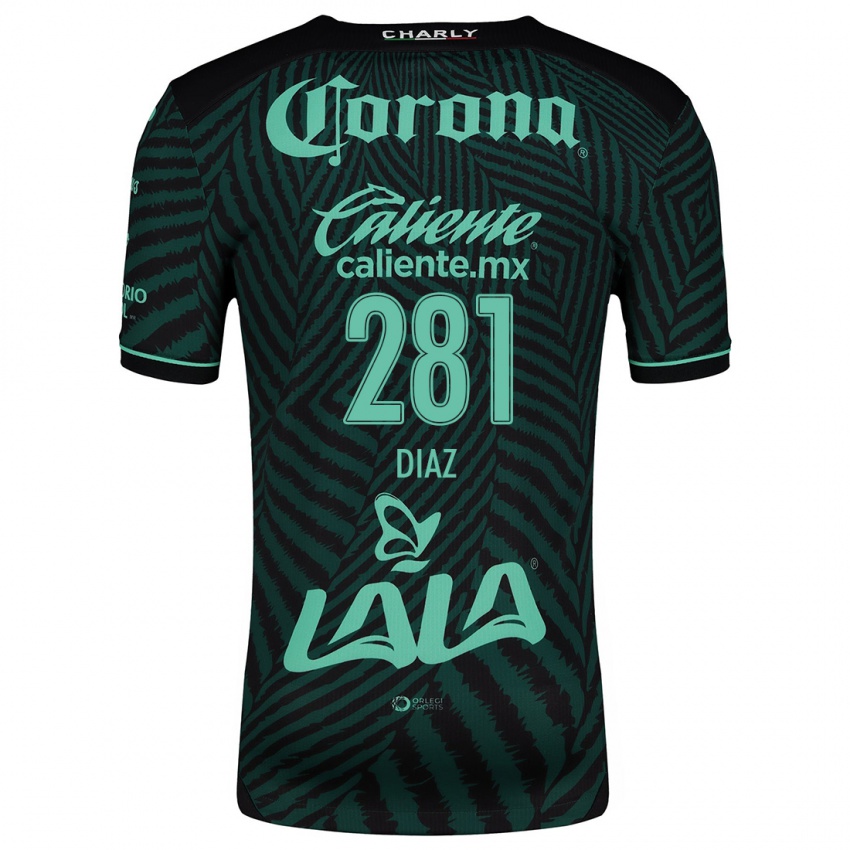 Dames Didier Díaz #281 Zwart Groen Uitshirt Uittenue 2024/25 T-Shirt