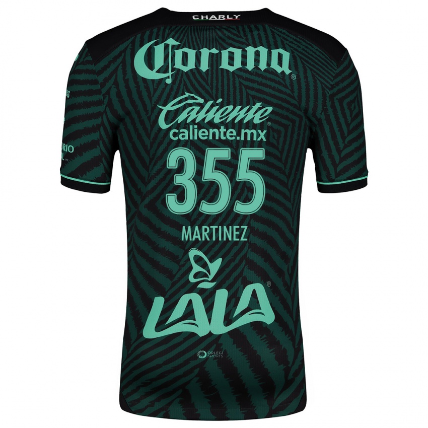 Dames Leonardo Martinez #355 Zwart Groen Uitshirt Uittenue 2024/25 T-Shirt