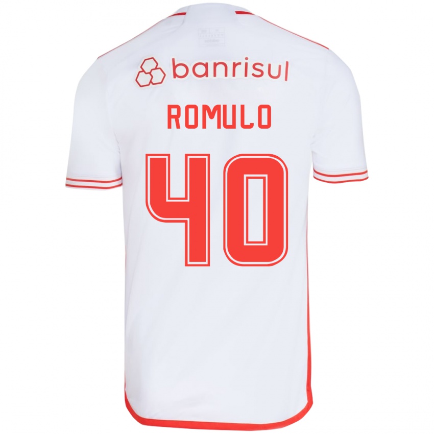 Dames Rômulo #40 Wit Rood Uitshirt Uittenue 2024/25 T-Shirt