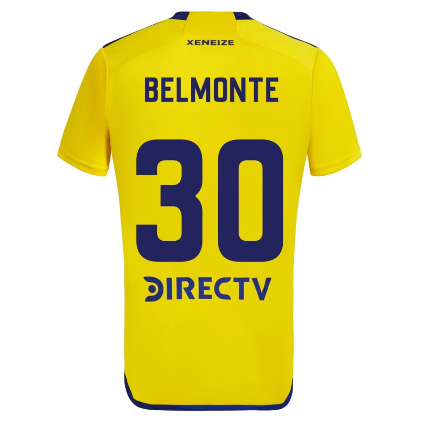 Dames Tomás Belmonte #30 Geel Blauw Uitshirt Uittenue 2024/25 T-Shirt