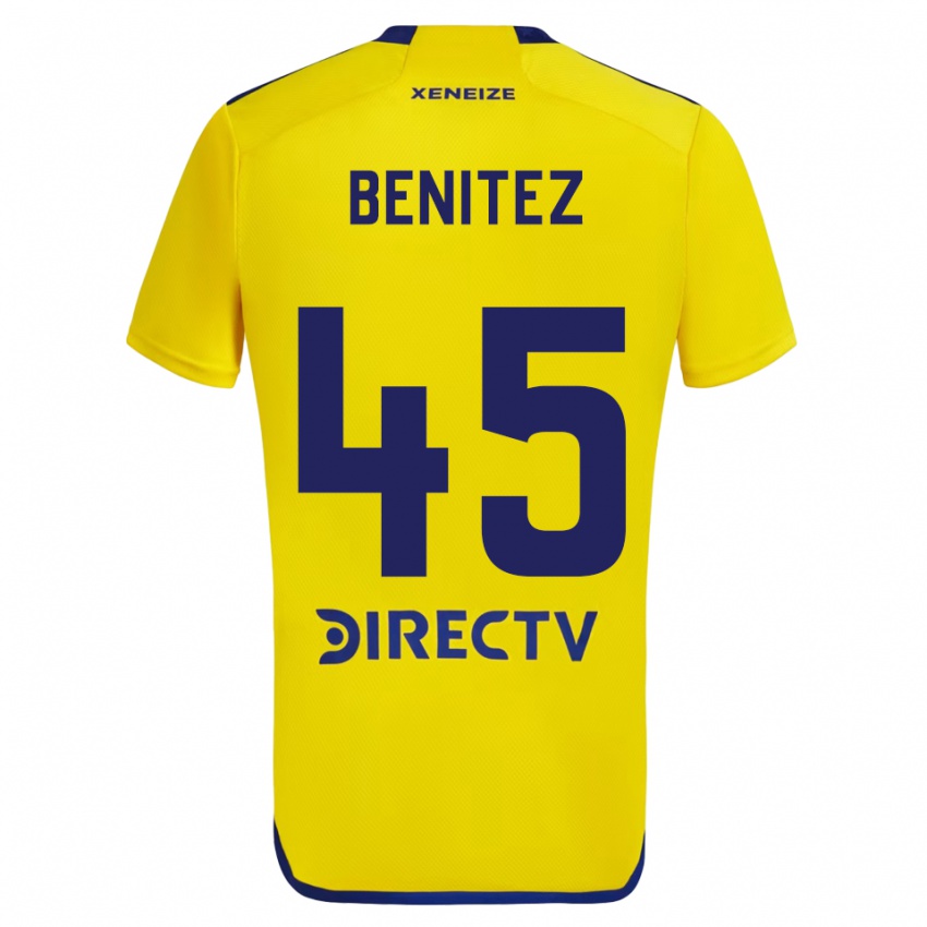 Dames Mauricio Benítez #45 Geel Blauw Uitshirt Uittenue 2024/25 T-Shirt